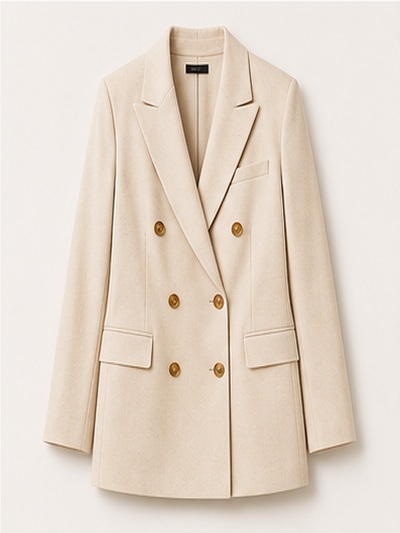 Structured Double-Breasted Blazer