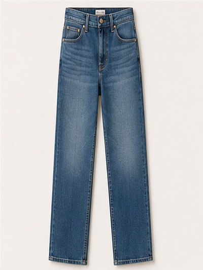 High-Rise Straight Jeans