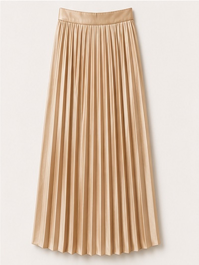 Pleated Midi Skirt